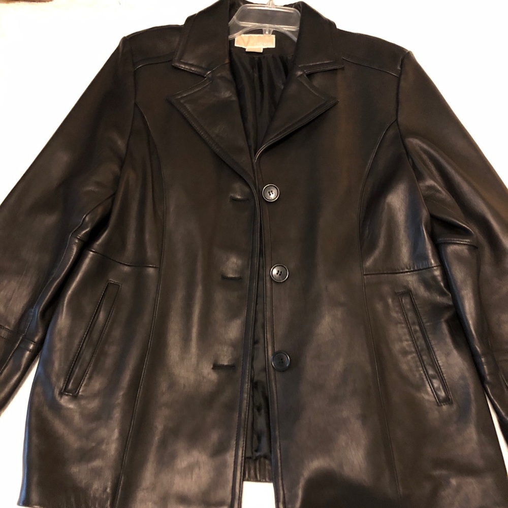 Michael Kors real leather coat